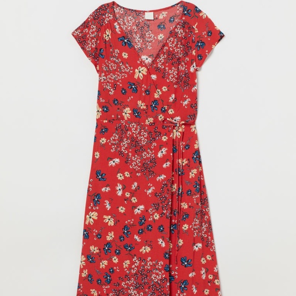 calf length wrap dress